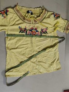 MAX Yellow Embroidered top