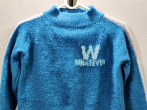 women's imported blue knitted sweater