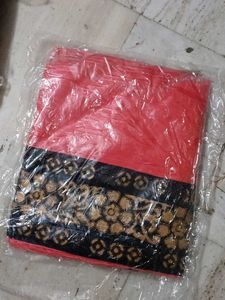 Elegant Pink Saree with Gold Print