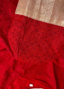 Casual Red Cotton Kurta