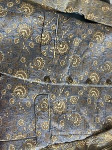 Men's Blue &amp; Gold Brocade Jacket