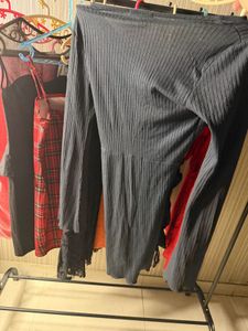 Ribbed Knot Front Top