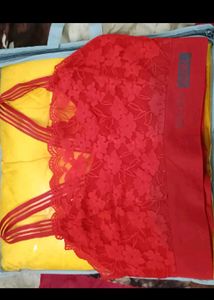 Red Lace Sports Bra