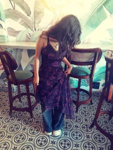 Floral Mesh Mini Dress