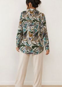 Stylish Abstract Print Button-Down Shirt ( M toXL)