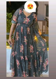 Green Floral Gown