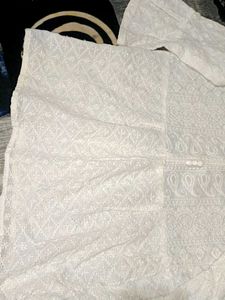 White Chikankari Kurti