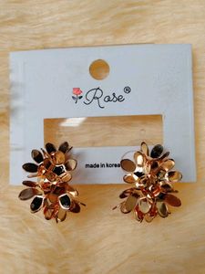 Elegant Butterfly Drop Earrings and rose gold earr