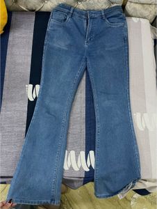 Women's Flared Blue Denim Jeans