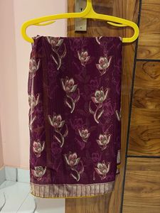 Elegant Floral Print Saree