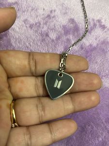 BTS Unofficial Heart Pendant Chain Necklace