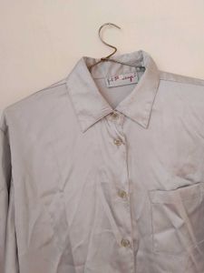 Grey Satin Shirt