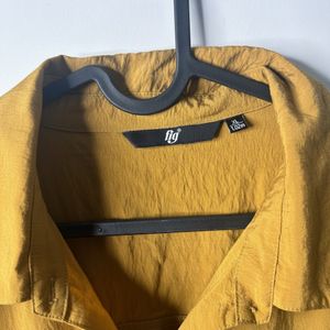 Mustard Yellow Long Shirt Dress