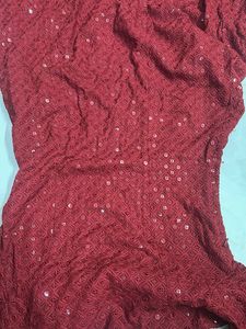 Elegant Red Sequined Kurta