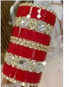Red Bridal Chura Set