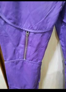 Vibrant Purple Zipped Pants