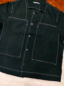 New ZARA Black Short Sleeve Shirt