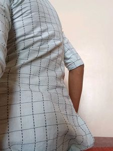 cyan kurta for daily college styling