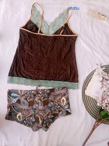 Cute Brown Sleepwear Set