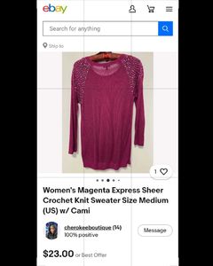 Y2k Embellished Crochet Knit Top