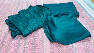 dark green color kurti pant with stripped printed