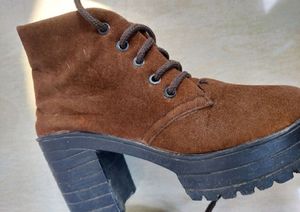 Brown Suede Ankle Boots