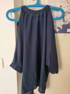 Women's Blue Loose Fit Top