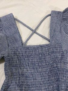 sky blue midi dress