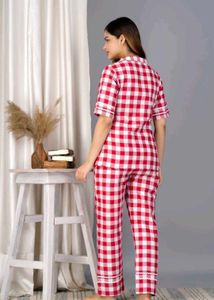 Cozy Red &amp; White Gingham Pajama Set