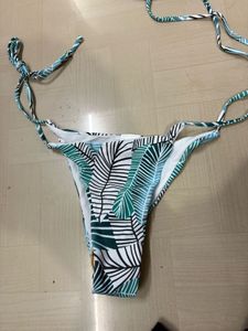 Tropical Leaf Print Bikini