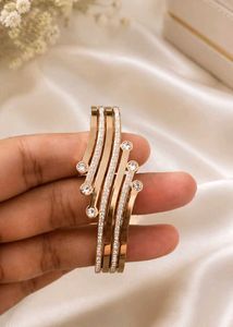Chic Anti turnish Bangle with Crystals