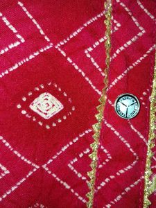 Red Geometric Jaipuri Print Kurta