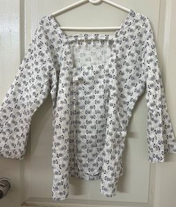 Chic Floral Print Short Kurta