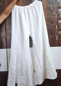 Red Chikankari Kurti Set With Sharara