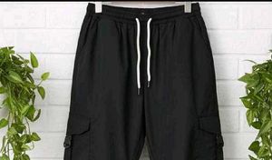 Black Cargo Joggers
