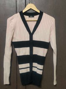 Striped Knitted Top/Cardigan