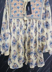 Bohemian Floral Print Kurta
