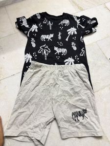 Kids Tiger Print T-Shirt &amp; Shorts Set