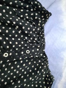 Chic Black Polka Dot Blouse