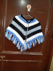 Kids Winter Poncho Crochet Poncho 3&4 Years