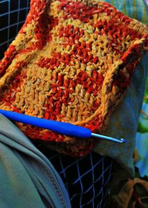 Handmade Crochet Flower Sling Bag