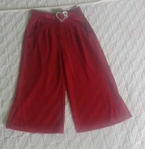 Red Palazzo Pants .used only once for occasion.