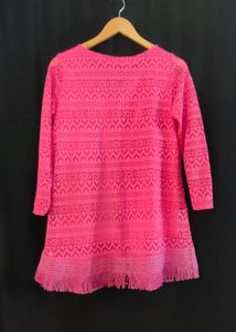Women's pink Lace Top