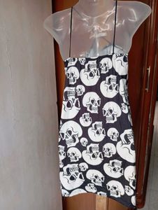 Skull Print Mini Dress