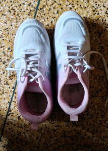 Women's Pink & White Sneakers