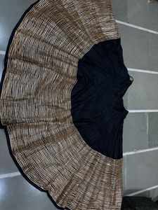 60 lines black chaniya golden mirror work blouse
