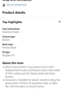 COOFANDY men's cotton linen Henley shirt