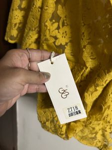 Yellow Lace Blazer