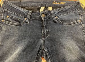 Womens Blue Wash Denim Jeans
