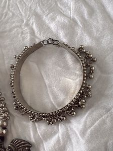 Oxidized Silver Necklace &amp; Earring Set